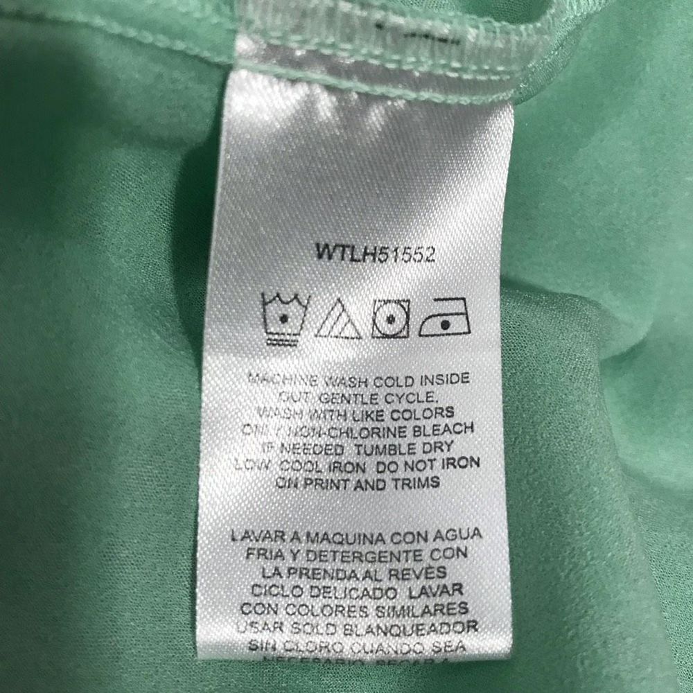 Womens Wrangler‎ Rock 47 3/4 Sleeve V Neck Green Studded Blouse Size L - Picture 4 of 13